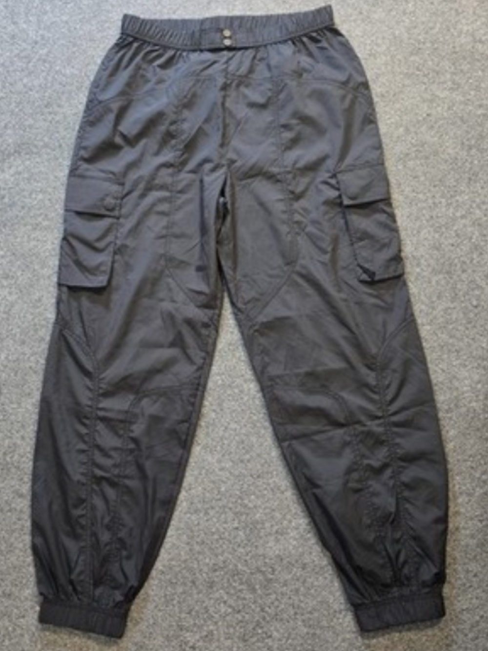 Fabletics Women's Parachute Pants size large Cargo Jogger Everpine Shine Yoga